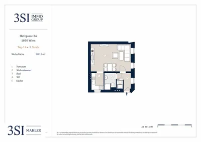 1-Zimmer-Wohnung kaufen in Wien – 38,13 m², € 299.000 – Bild 12 von 12