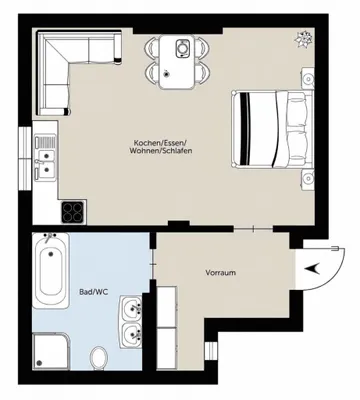 1-Zimmer-Wohnung mieten in Graz – 36,46 m², € 532 – Bild 9 von 9