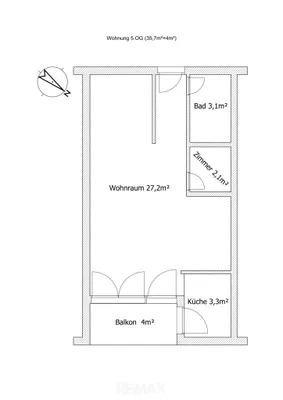 1-Zimmer-Wohnung kaufen in Graz – 36 m², € 88.000 – Bild 14 von 14