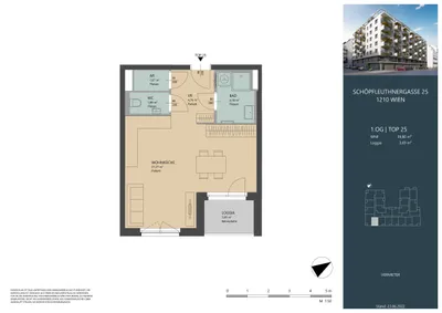 1-Zimmer-Wohnung mieten in Wien – 39,8 m², € 799 – Bild 7 von 7