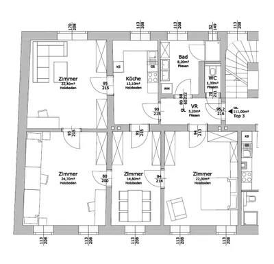 4-Zimmer-Wohnung mieten in Tulln – 111 m², € 1.133 – Bild 15 von 15