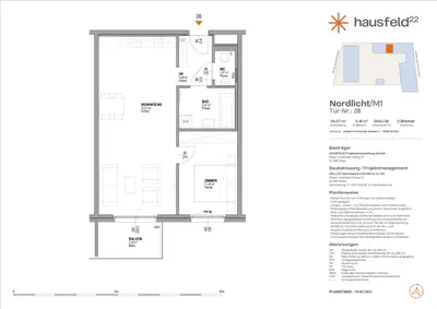 Unbefristete Neubau-Mietwohnung im Oberen Hausfeld Top 2.28 | Termin online buchen: www.hausfeld22.at/nordlicht – Bild 2