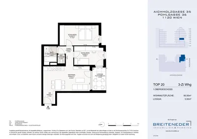 3-Zimmer-Wohnung kaufen in Wien – 56,5 m², € 425.000 – Bild 10 von 11