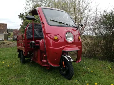 Elektro Lastenfahrrad mit Dach Transporter / Kastenwagen