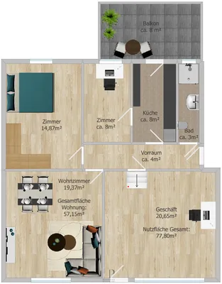 3-Zimmer-Wohnung kaufen in Graz – 57,15 m², € 225.000 – Bild 16 von 16