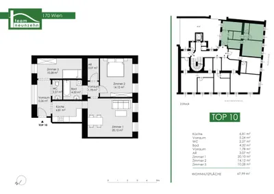 3-Zimmer-Wohnung kaufen in Wien – 67,99 m², € 399.000 – Bild 22 von 22