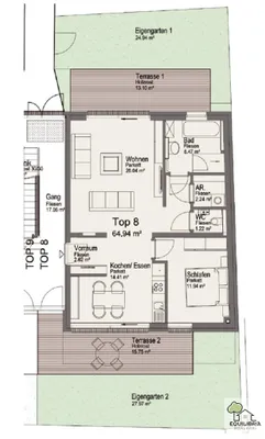 2-Zimmer-Wohnung mieten in Tulln – 64,94 m², € 1.502 – Bild 16 von 16