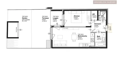 2-Zimmer-Wohnung mieten in Wien – 50 m², € 988 – Bild 9 von 10