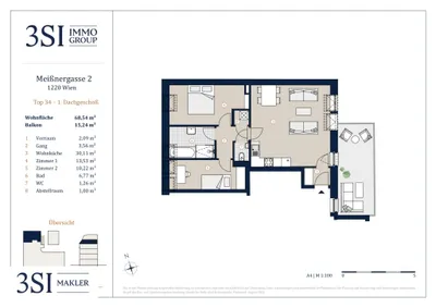 3-Zimmer-Wohnung kaufen in Wien – 68,54 m², € 499.000 – Bild 8 von 8