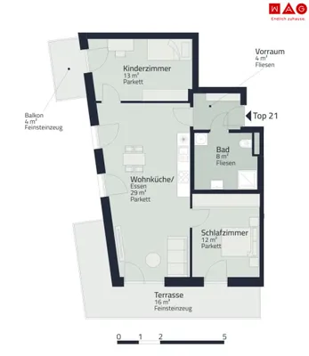3-Zimmer-Wohnung mieten in Graz – 68,44 m², € 1.203 – Bild 7 von 7