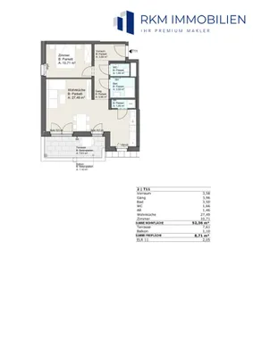 2-Zimmer-Wohnung kaufen in Wien – 52,36 m², € 340.000 – Bild 9 von 9