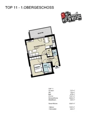 2-Zimmer-Wohnung kaufen in Zell am See – 53,78 m², € 268.493 – Bild 3 von 3