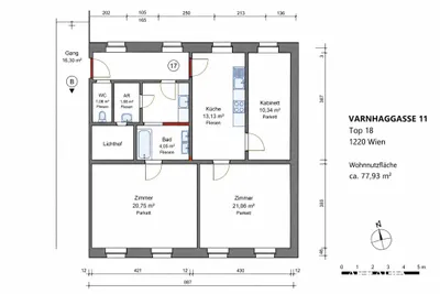 3-Zimmer-Wohnung kaufen in Wien – 77,93 m², € 229.000 – Bild 7 von 7