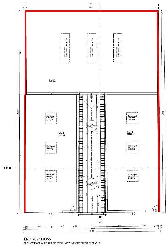 Gewerbehalle 185 m² - Multifunktionshalle Bj2018 Lagerhalle - isoliert - Gas - Strom - Industriegebiet nähe G3 provisionsfrei - Ansicht 2