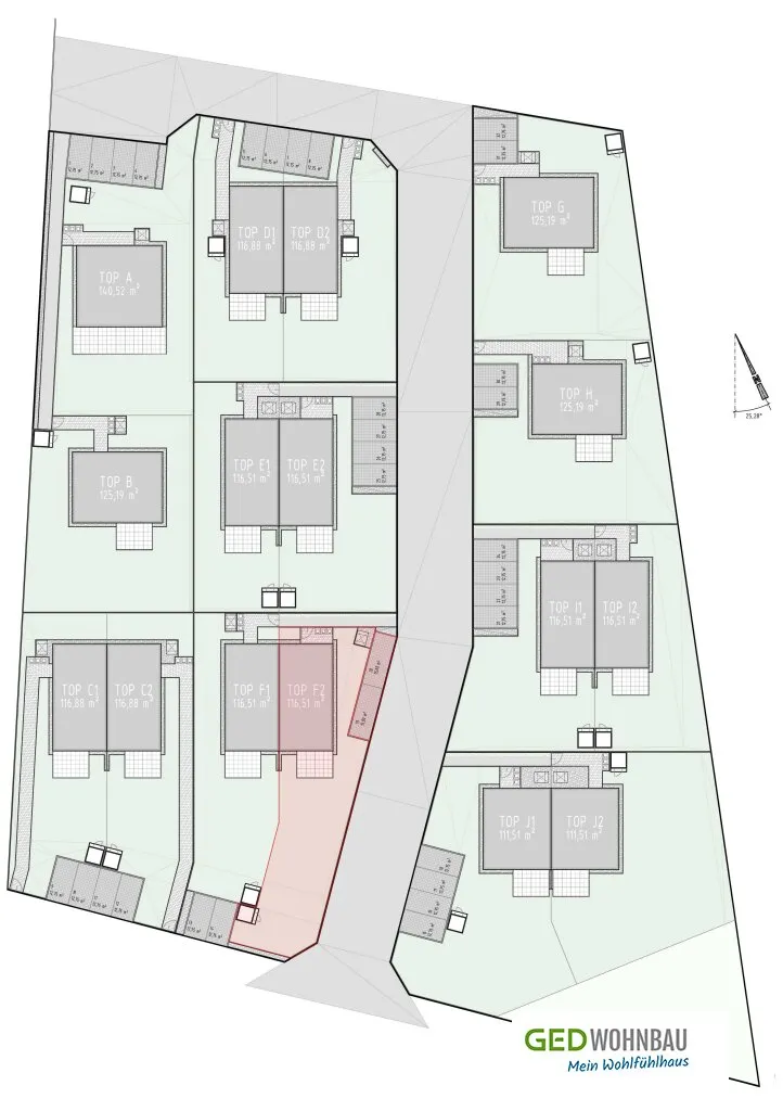 Energieeffiziente Doppelhaushälfte in Großebersdorf - Ihr provisionsfreies Traumhaus mit rd. 117 m² WNFL mit Garten - Ansicht 3