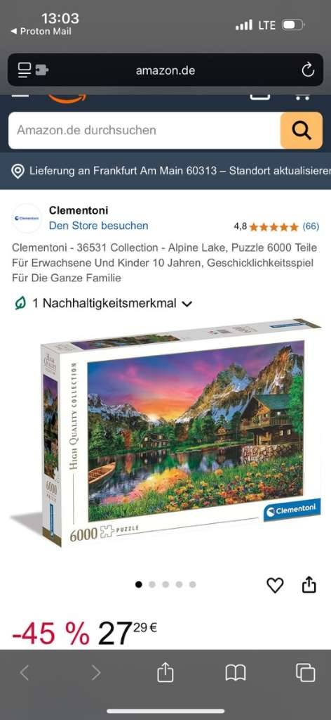 Clementoni Art With 5000 & Up Pieces Jigsaw Puzzles For Sale - View #2