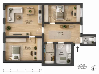 3-Zimmer-Wohnung kaufen in Wien – 62,68 m², € 325.000 – Bild 20 von 20