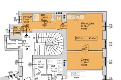 2-Zimmer-Wohnung kaufen in Wien – 47 m², € 278.000 – Bild 4 von 11