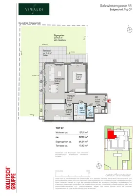 3-Zimmer-Wohnung kaufen in Wien – 57,51 m², € 498.000 – Bild 2 von 14