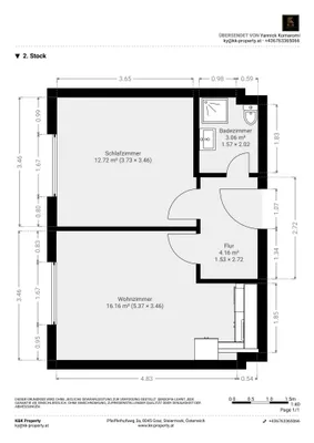 2-Zimmer-Wohnung kaufen in Bruck-Mürzzuschlag – 36 m², € 79.000 – Bild 10 von 11