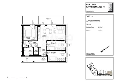 4-Zimmer-Wohnung mieten in Graz – 81,67 m², € 1.039 – Bild 16 von 16