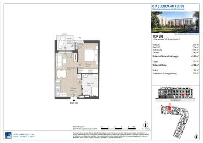 2-Zimmer-Wohnung mieten in Sankt Pölten – 47,02 m², € 699 – Bild 14 von 14