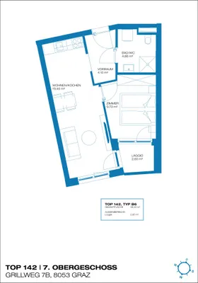 2-Zimmer-Wohnung mieten in Graz – 40,8 m², € 625 – Bild 9 von 9