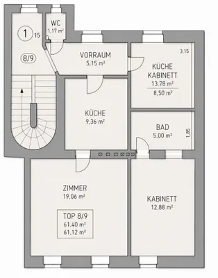 3-Zimmer-Wohnung kaufen in Wien – 61,12 m², € 281.152 – Bild 9 von 10