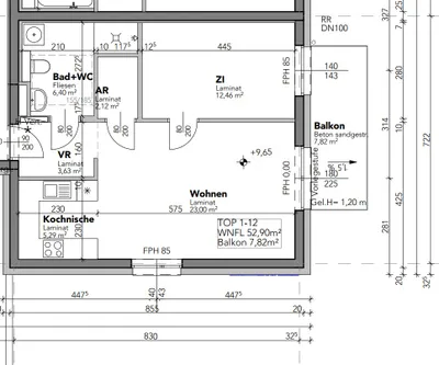 2-Zimmer-Wohnung mieten in Amstetten – 52,9 m², € 544 – Bild 2 von 11