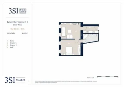 2-Zimmer-Wohnung kaufen in Wien – 61,65 m², € 295.000 – Bild 4 von 4