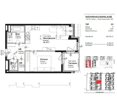 2-Zimmer-Wohnung mieten in Wien – 46,09 m², € 992 – Bild 15 von 16