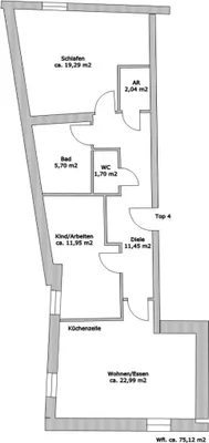 3-Zimmer-Wohnung mieten in Hallein – 75,12 m², € 1.090 – Bild 8 von 8