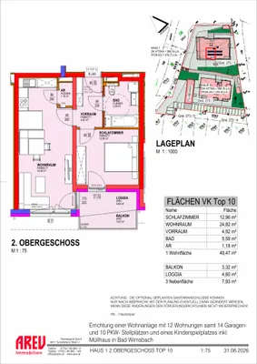 2-Zimmer-Wohnung kaufen in Wels-Land – 49,47 m², € 254.500 – Bild 6 von 6