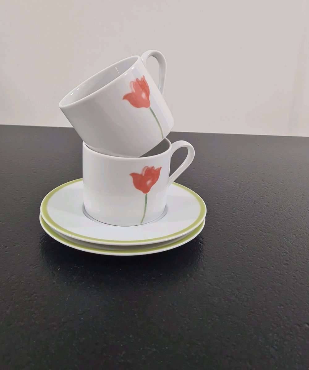 CreaTable 2 Kaffeetassen Tulpe mit Unterteller