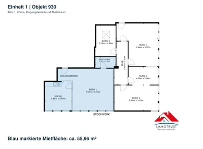 1-Zimmer-Gewerbeimmobilie mieten in Klagenfurt – 56 m², € 836 – Bild 9 von 9