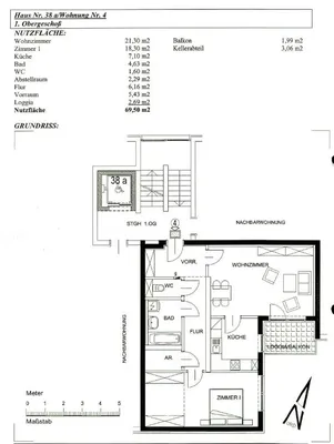 2-Zimmer-Wohnung mieten in Graz – 69,5 m², € 900 – Bild 2 von 2