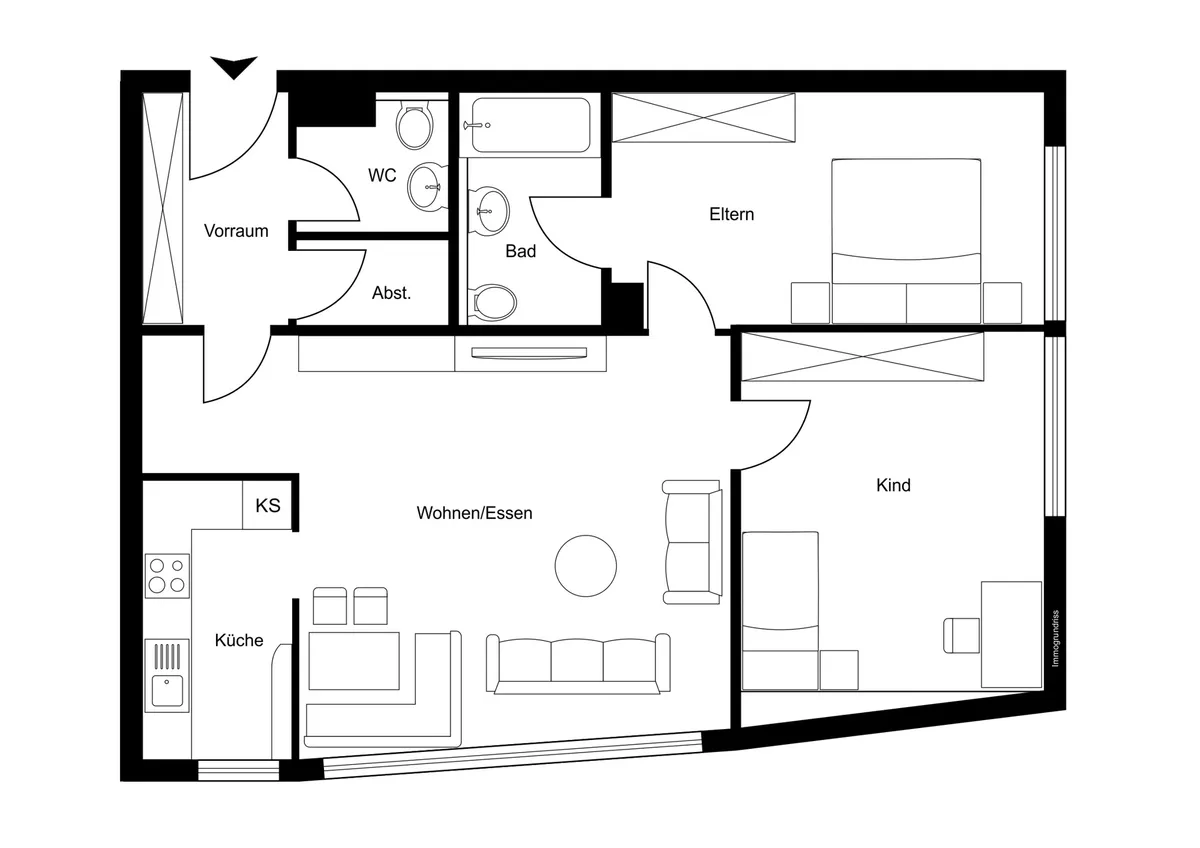 Großzügige 3-Zimmer-Wohnung in zentraler Lage von Bludenz – pohled 2