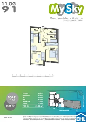 2-Zimmer-Wohnung mieten in Wien – 51,05 m², € 875 – Bild 10 von 10