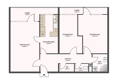 3-Zimmer-Wohnung kaufen in Salzburg Stadt – 72,21 m², € 320.000 – Bild 15 von 15