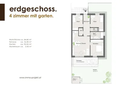 4-Zimmer-Wohnung mieten in Salzburg-Umgebung – 85 m², € 1.507 – Bild 5 von 11