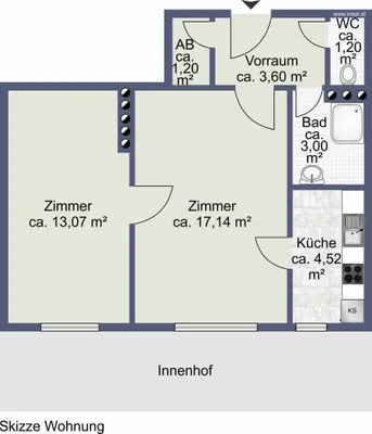 Immobilie kaufen in Wien – 43,73 m², € 285.000 – Bild 13 von 14