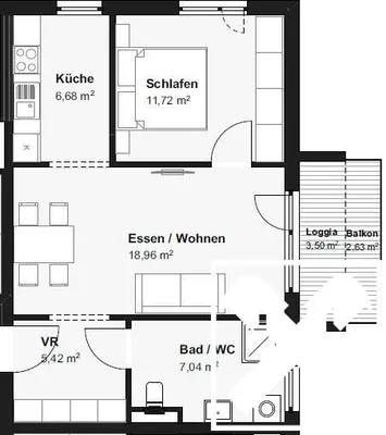2-Zimmer-Immobilie kaufen in Perg – 49,82 m², € 186.548 – Bild 9 von 9