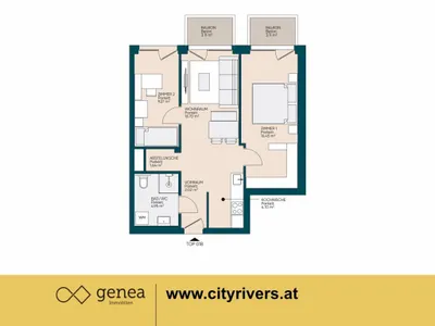 3-Zimmer-Wohnung mieten in Graz – 55,13 m², € 815 – Bild 2 von 12