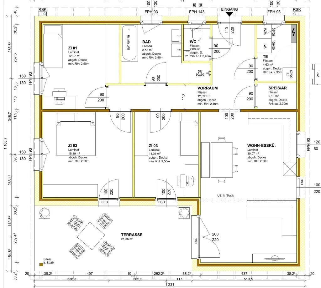 AKTIONSHAUS Bungalow 100 m² - belagsfertig nur € 229.999, -! - Ansicht 3