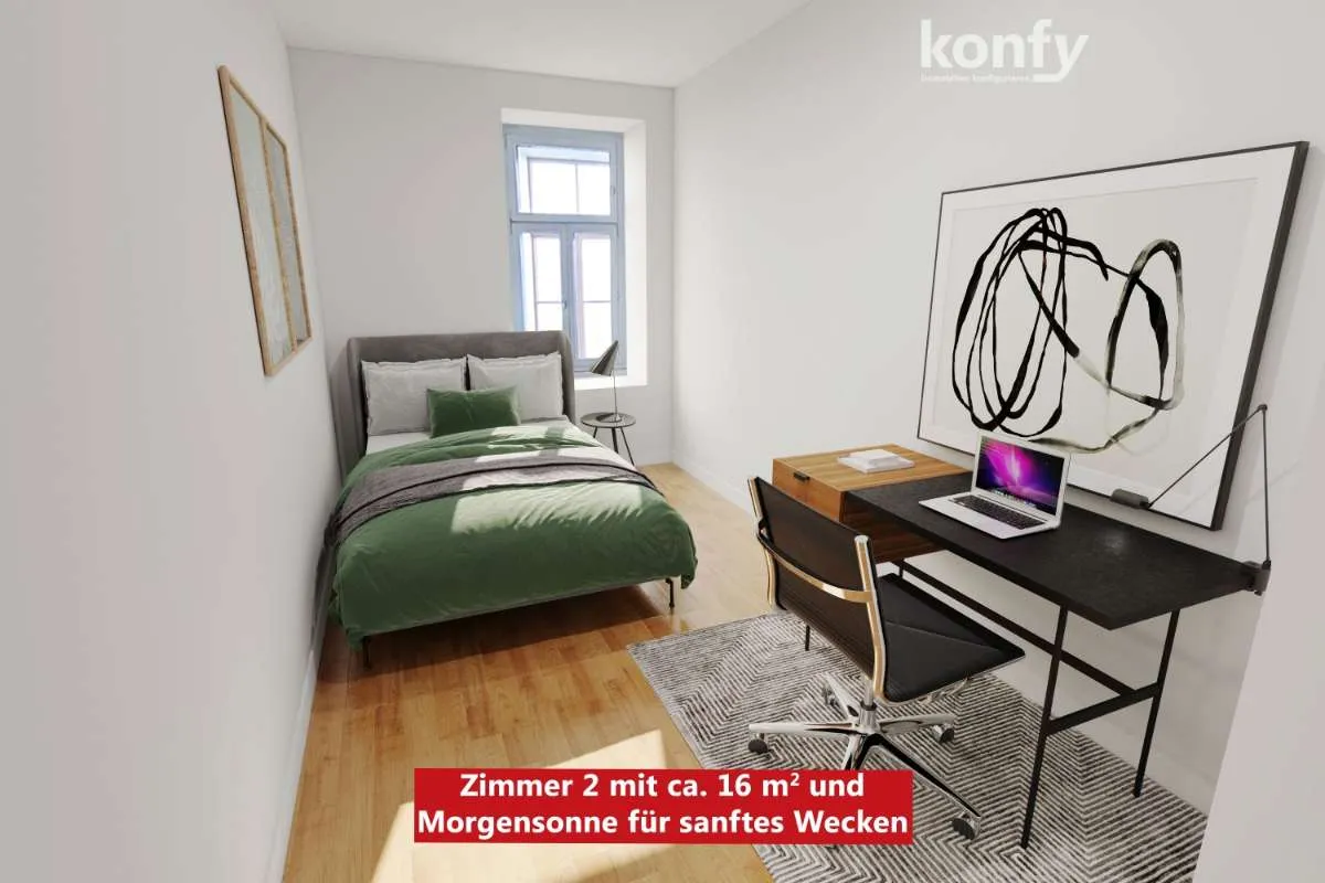 Im Herzen von Graz: 6 oder 7-Zimmer mit echtem Schiffsbodenparkett und Altbaucharme. Familien- oder WG-Traum! Optional sogar mit Fußbodenheizung! - Widok 3