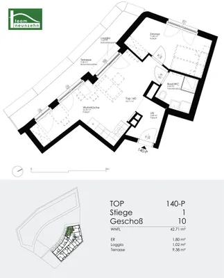 2-Zimmer-Wohnung mieten in Wien – 42,71 m², € 1.095 – Bild 17 von 17