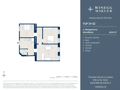 2-Zimmer-Wohnung kaufen in Wien – 65,47 m², € 365.000 – Bild 13 von 13