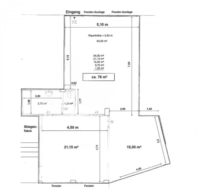 2-Zimmer-Gewerbeimmobilie kaufen in Salzburg Stadt – 76 m² – Bild 2 von 5