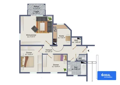 3-Zimmer-Wohnung kaufen in Klagenfurt Land – 71,24 m², € 149.900 – Bild 10 von 10