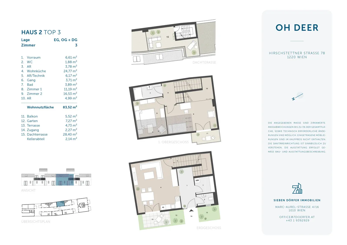 Entzückendes Townhouse| Perfekt für Familien | 3 Zimmer mit Terrasse, Balkon & Garten - Ansicht 2